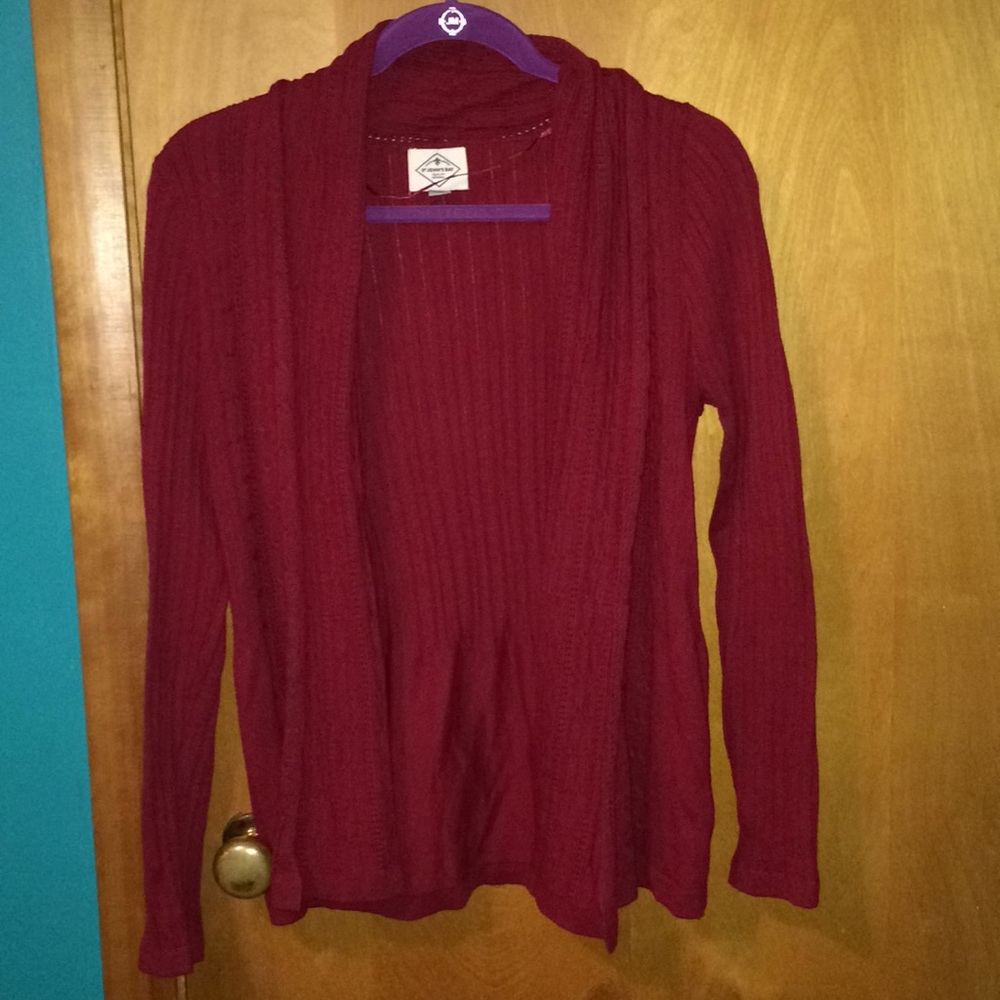 St. John's Bay Red Knit Cardigan